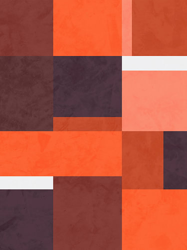 Minimalistische, geometrische, abstracte kunst in aardetinten