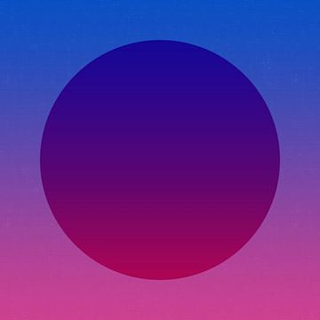 Neon-Kunst. Bunte minimalistische geometrische abstrakte in lila, blau, rosa von Dina Dankers