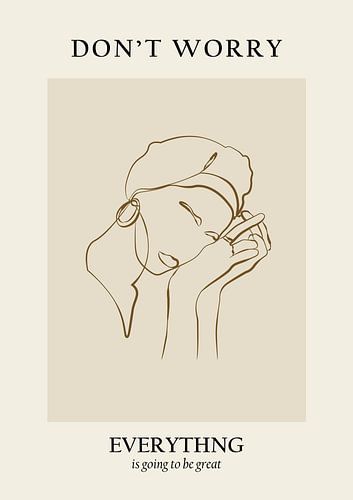 Portrait moderne au trait