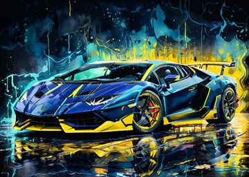 Lamborghini Centenario Aquarel Neon van MIROKKU