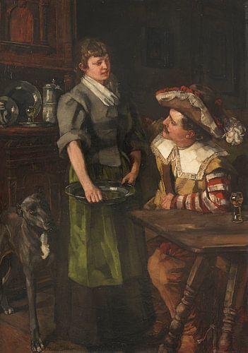 Miner with serving girl, Wilhelm Trübner