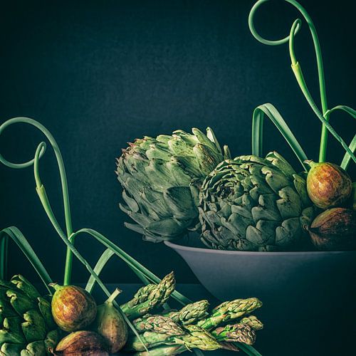 Figues aux légumes verts sur Monique van Velzen