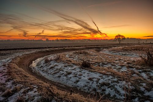 Lever de soleil en milieu rural