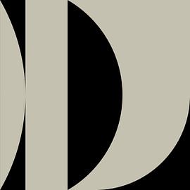 Geometrische Formen und Linien in Schwarz Nr. 10 von Dina Dankers