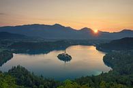 Sonnenaufgang über dem Bleder See - Wunderschönes Slowenien von Rolf Schnepp Miniaturansicht