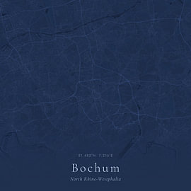 Vintage map of Bochum, Germany by Prints of Place