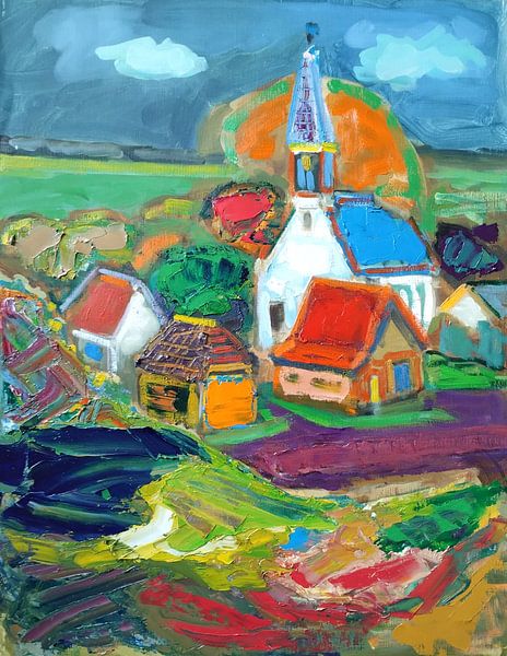 Weiße Kirche von Groet von Simon Borst