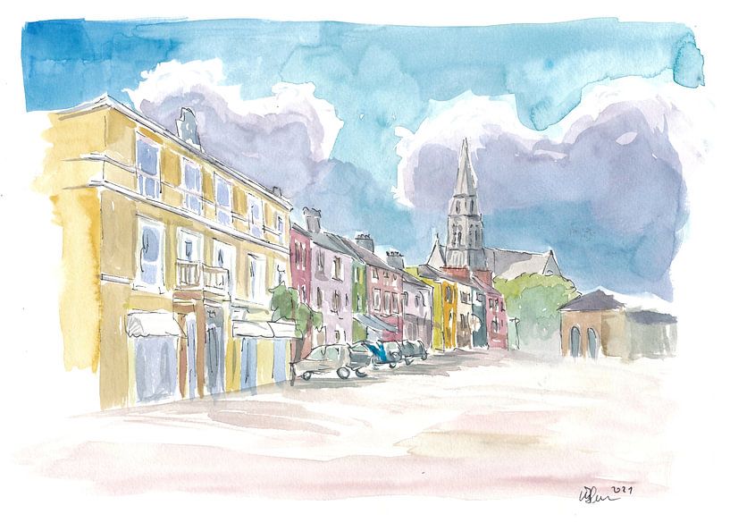 Clifden Connemara Straßenszene in Irland von Markus Bleichner