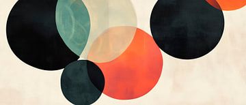Colourful circles on a soft background by Poster Art Shop