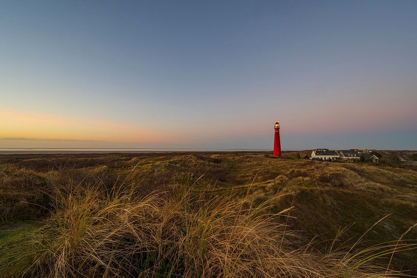 Schiermonnikoog Panoramablick in den Dünen mit dem Leuchtturm von Sjoerd van der Wal Fotografie