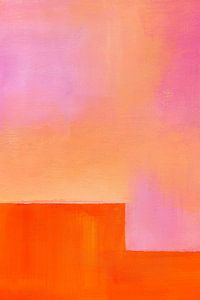 Stufen in leuchtendem Orange