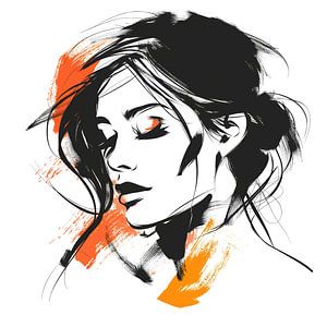 Abstrakte Illustration einer Frau
