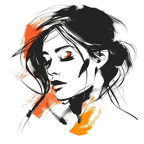 Abstracte illustratie van een vrouw