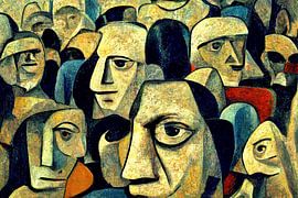 Menge von Gesichtern von Bert Nijholt