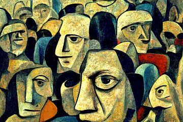 Crowd of faces