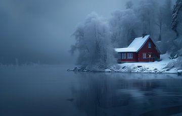 Winterwonder in Noorwegen van fernlichtsicht