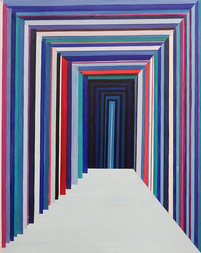 Korridorgalerie in 3D-Perspektive