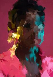 Abstract portrait by Carla Van Iersel