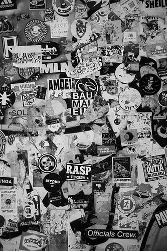 Stickers, allemaal stickers - II (zwart wit)