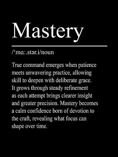 Mastery Definition – Schwarz