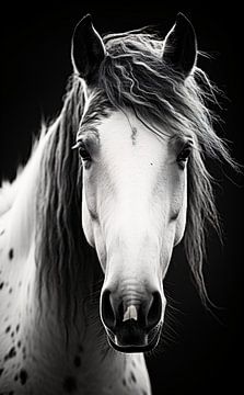 Portretfoto van een paard van Thilo Wagner