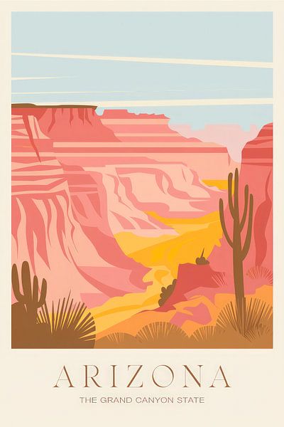 Arizona Vintage Travel Poster by Poster Art Shop