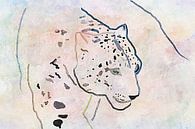 Snow Leopard Digitale Schets van Dorothy Berry-Lound thumbnail