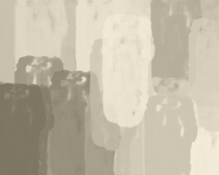 Formes et lignes organiques abstraites dans des couleurs neutres no. 3 par Dina Dankers