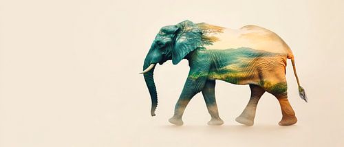 Kleurrijke olifant
