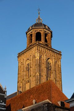 Lebuïnuskerk in Deventer in de avondzon, Nederland van Adelheid Smitt