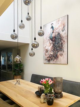 Kundenfoto: Abstrakter Pfau - Pastell von Your unique art