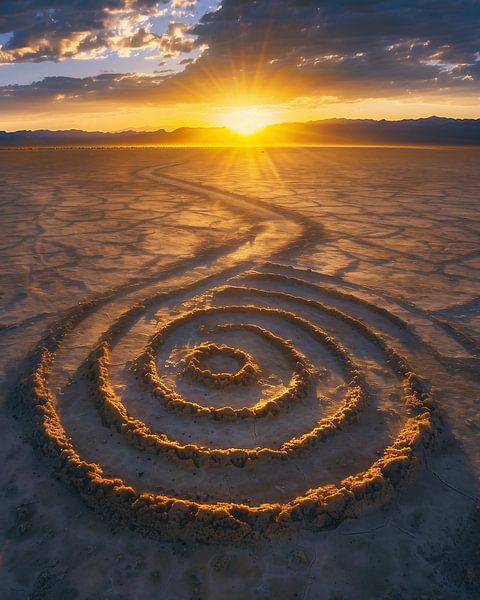 Wüstenmuster im Sonnenlicht von fernlichtsicht