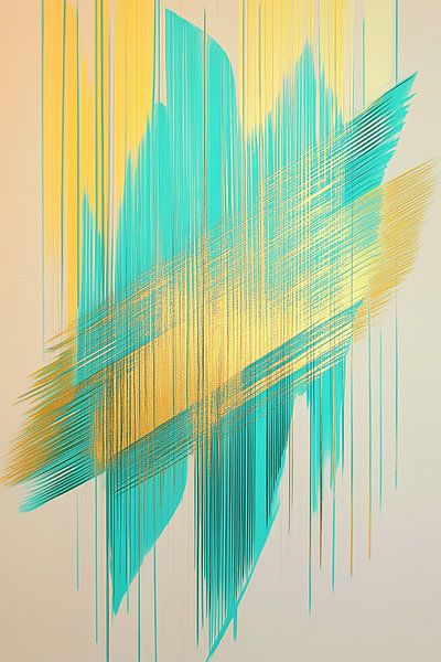 Modern abstract turquoise van Bert Nijholt