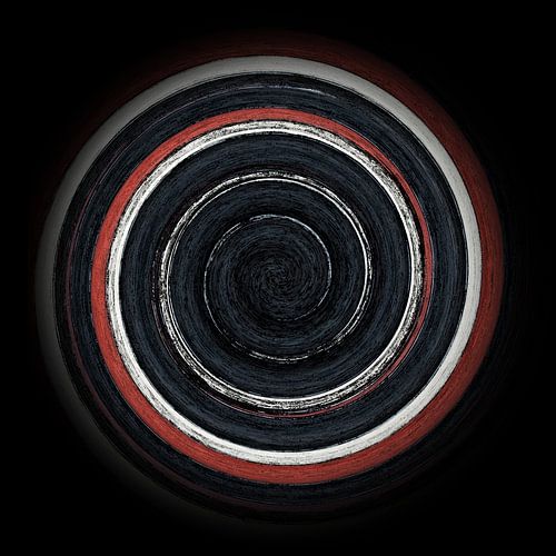 Fascinantes spirales colorées sur fond noir 03 / Spirale / Tourbillon de couleurs