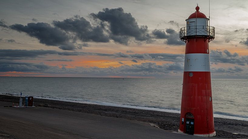 Leuchtturm Noorderhoofd bei Westkapelle Zeeland von Menno Schaefer