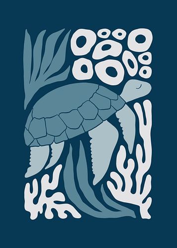 Meeresschildkröte schwimmen - dunkel