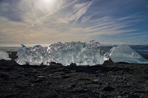 Diamanten op het zwarte strand