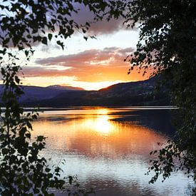 Sunset at Heggefjorden: Reflections of Golden Beauty by Be More Outdoor