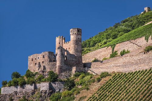 Ruine Ehrenfels bei Rüdesheim im oberen Mittelrheintal