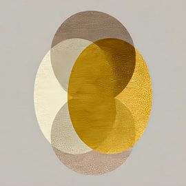 Ovale Stille in Taupe und Gold von Thea