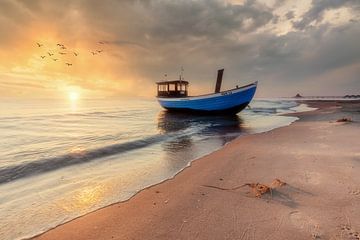 Fishing boat on the beach of Bansin on the island of Usedom by Tilo Grellmann