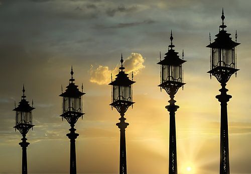 zonsopkomst in de stad