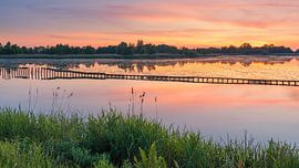 Zonsondergang aan het Skaldmeer, Groningen