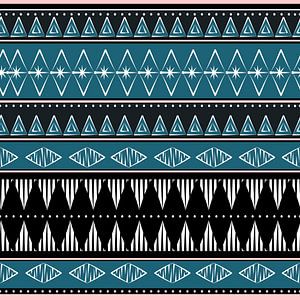 Navajo Pattern Aztec Abstract 9 van Gisela- Art for You