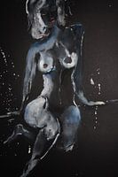 Akt 4 (von 4), blau schwarz
