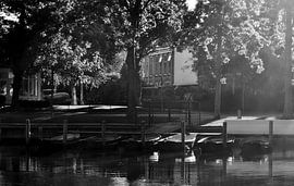 De Zuidoostersingel in Harlingen, zwart/wit
