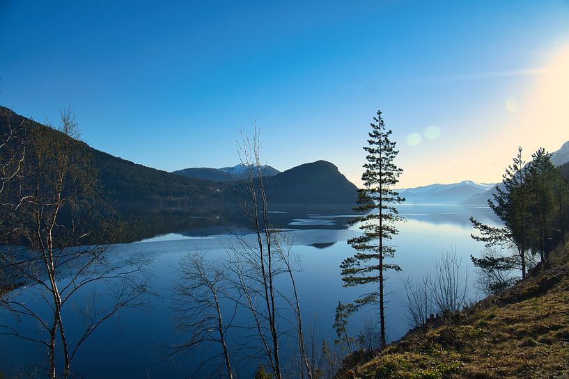 Lake Oppstrynsvatnet in Norway in the morning hours. by Martin Köbsch