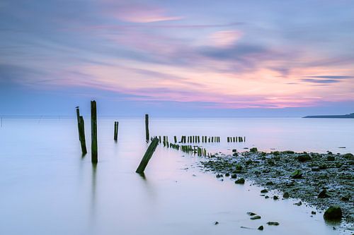Haventje van Sil op Texel bij ochtendgloren