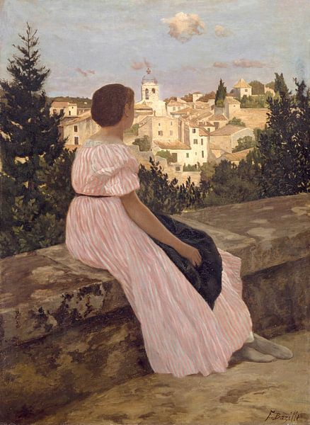 The Pink Dress, Frédéric Bazille by Masterful Masters