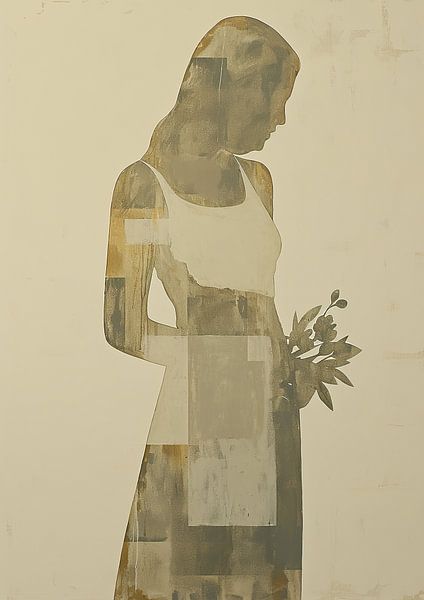 Frauen-Silhouette | Gelassene Rust-Töne von Wunderbare Kunst